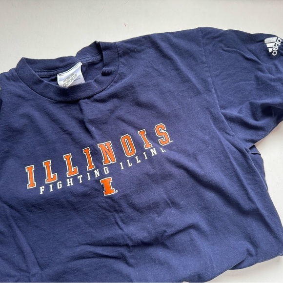 Vintage Fighting Illini Adidas Tee Size M - Picture 1 of 5